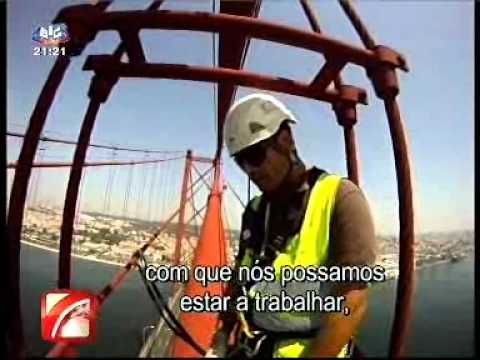 Inspeções na ponte 25 de abril