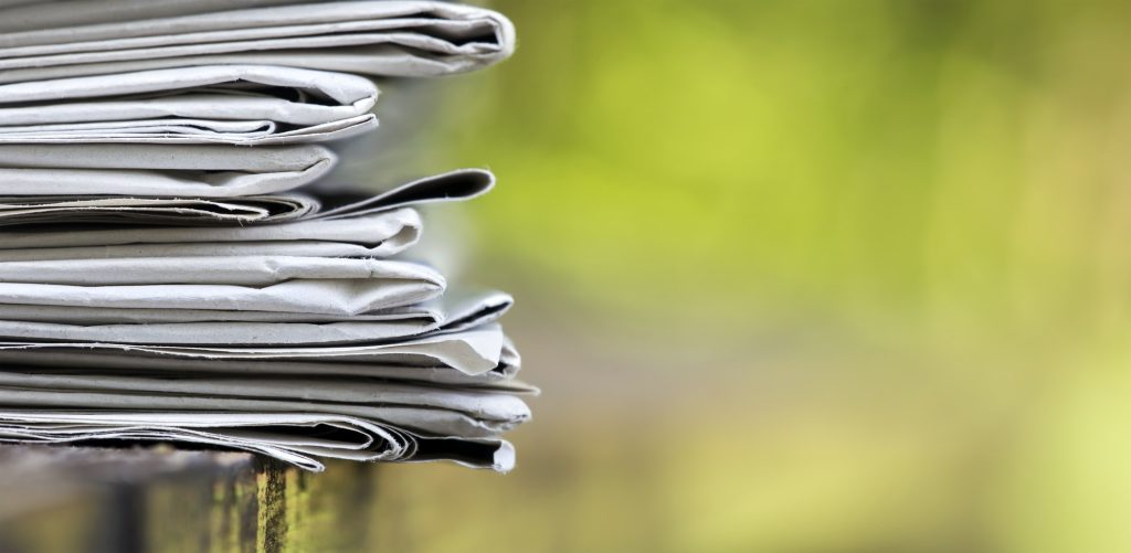 Stack of newspapers