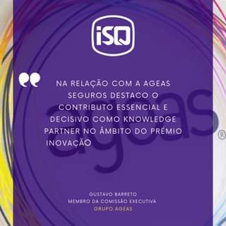 𝐃𝐄 𝐌𝐀̃𝐎𝐒 𝐃𝐀𝐃𝐀𝐒 𝐂𝐎𝐌 𝐎 𝐒𝐄𝐔 𝐍𝐄𝐆𝐎́𝐂𝐈𝐎 | AGEAS O ISQ pelo  da Ageas Seguros  Mais informações sobre o Prémio Inovação em Prevenção em: www.ageas.pt/premio-prevencao ...